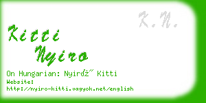 kitti nyiro business card